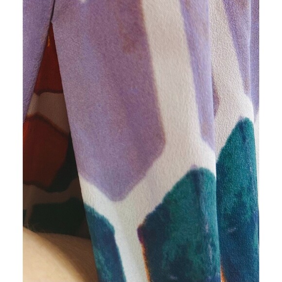 NWT Jessica‎ Simpson Midi Dress Sleeveless Pockets Cut Outs Purple Orange Blue 6 - Picture 6 of 12